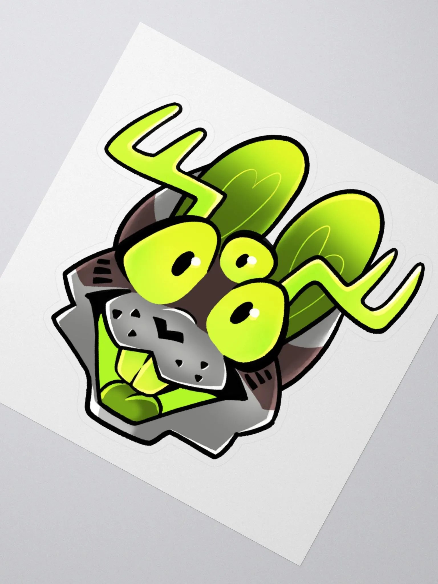 Radioactive Cryptid Smile Sticker product image (2)