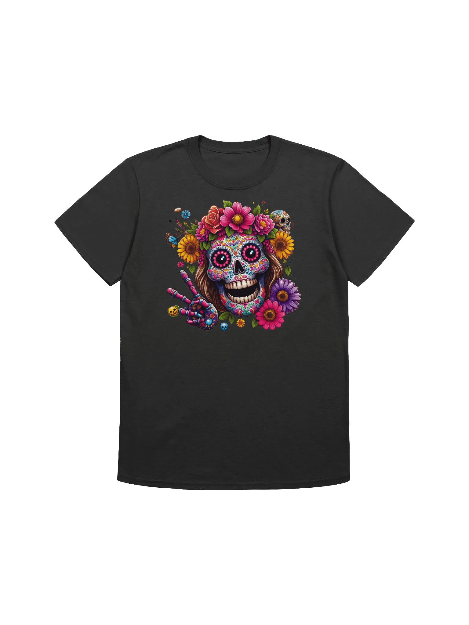 Sugar Skull Art - Bloom and Bone - T-Shirt product image (1)