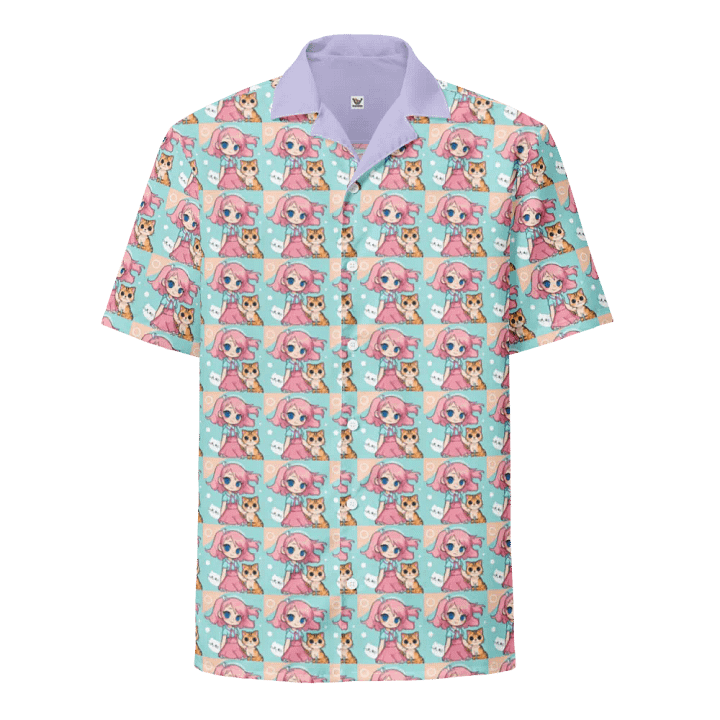 Cheerful Cat Hawaiian Shirt product image (1)