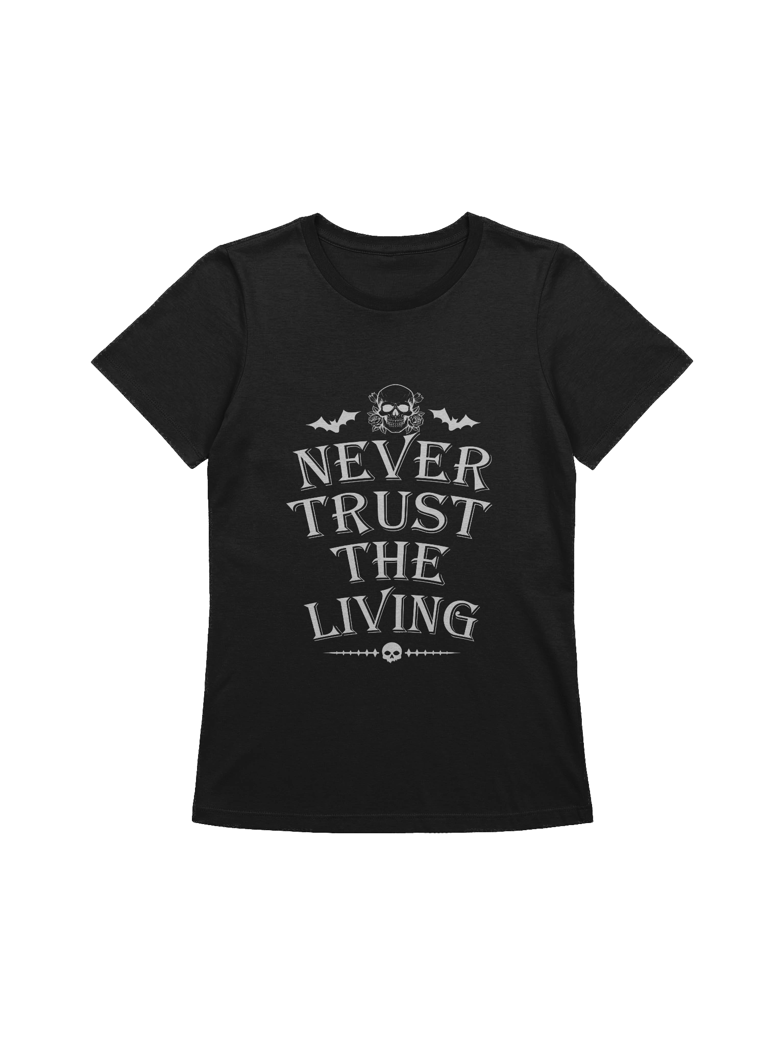 [UM Designs] Recently Never Trust the Living [white] - Women's Graphic Tee product image (1)
