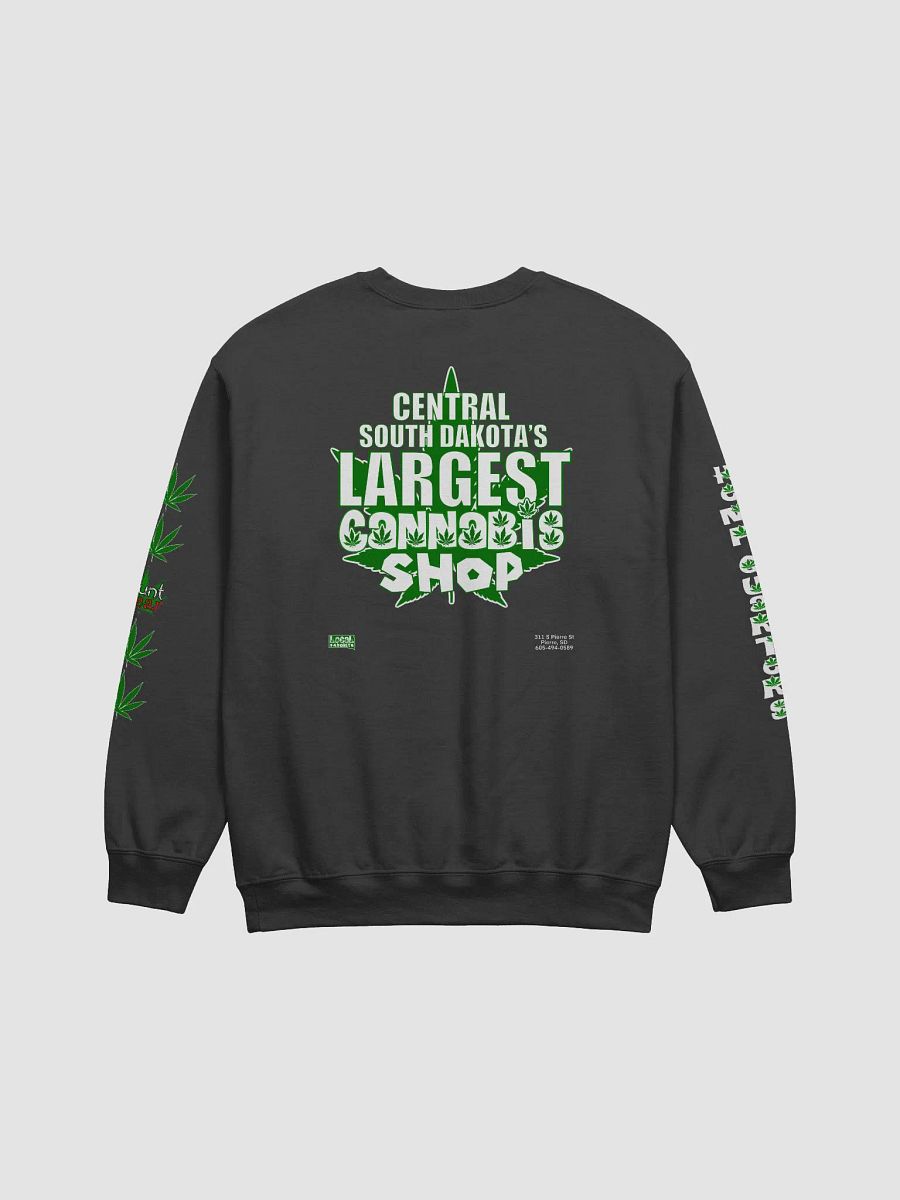 Hemp Quarters Black Sweatshirt Front, Back and Sleeves product image (2)