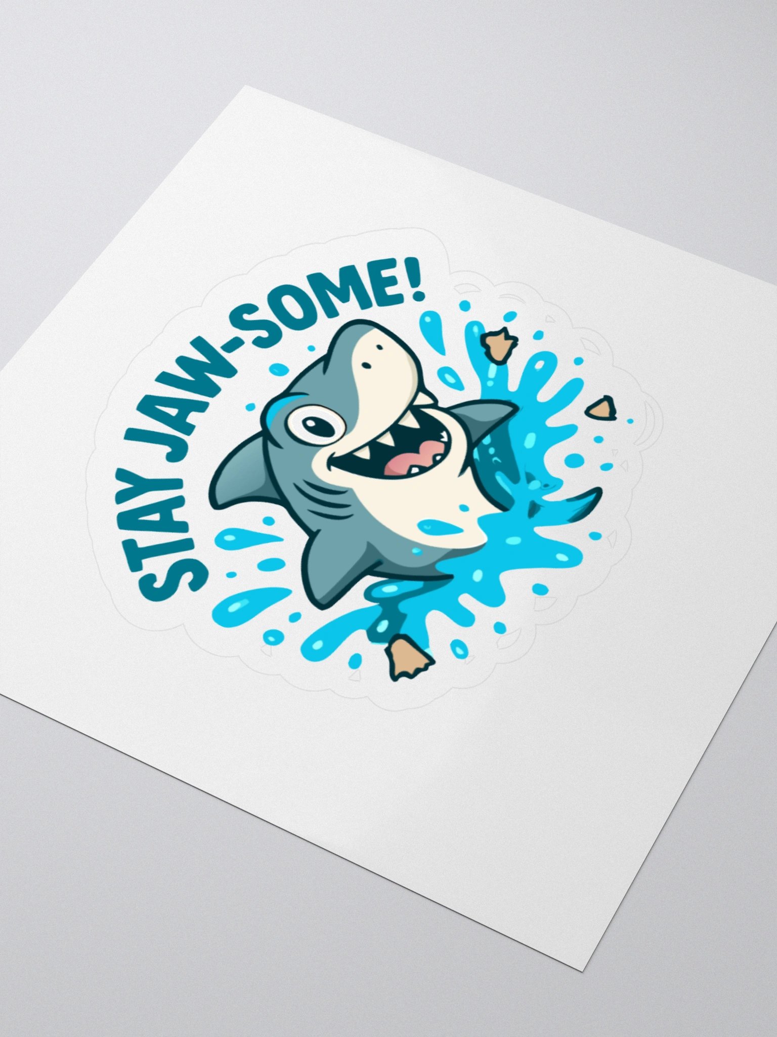 Jaw-some Shark Kiss Cut Stickers product image (9)