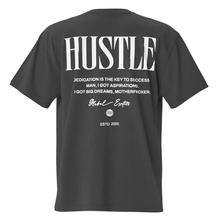 Premium Hustle Oversized Boxy, Fit Faded T-Shirt By Global Exotics product image (2)