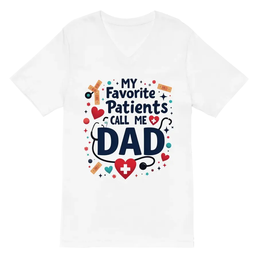 Dad's Favorite Patients V-Neck Tee product image (2)