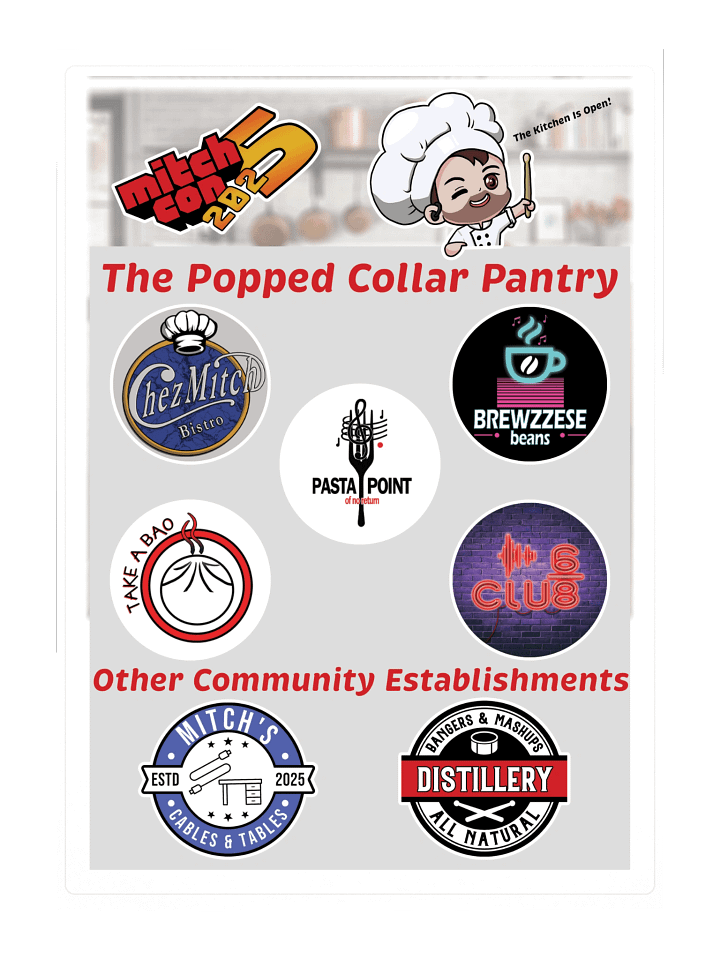 Popped Collar Pantry Sticker Sheet product image (1)