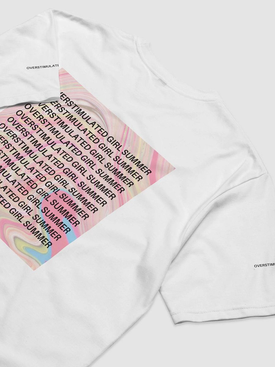 OVERSTIMULATED GIRL SUMMER trippy white eco tee product image (8)