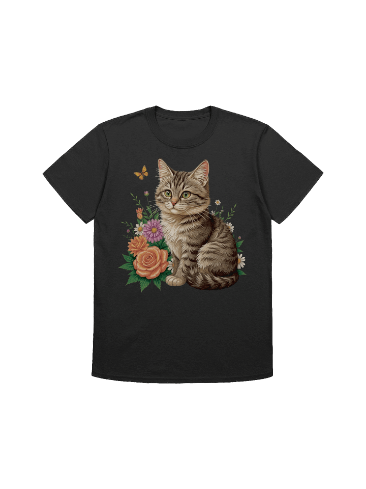 Floral Cute Cat T-Shirt product image (4)