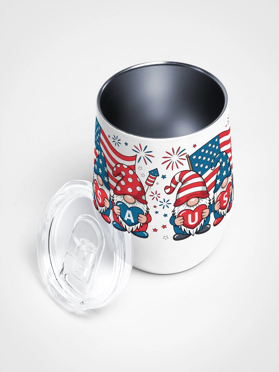 Patriotic Gnome Wine Tumbler product image (3)
