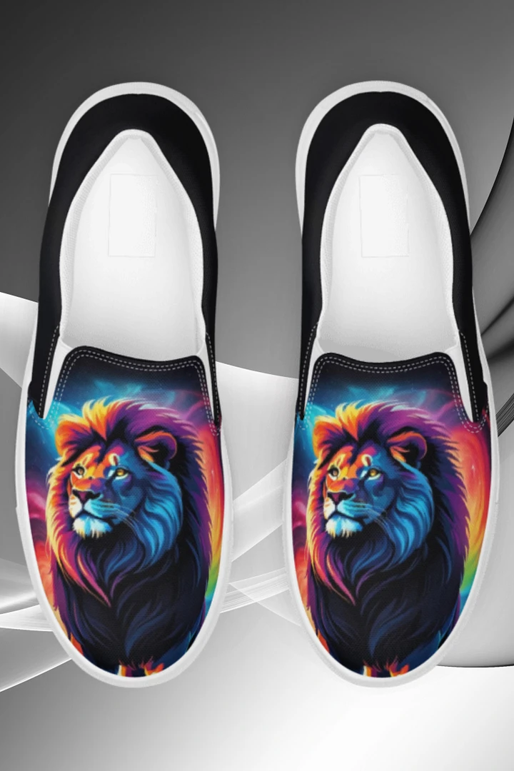 Colorful Lion All Over Print Slip On Shoes product image (1)