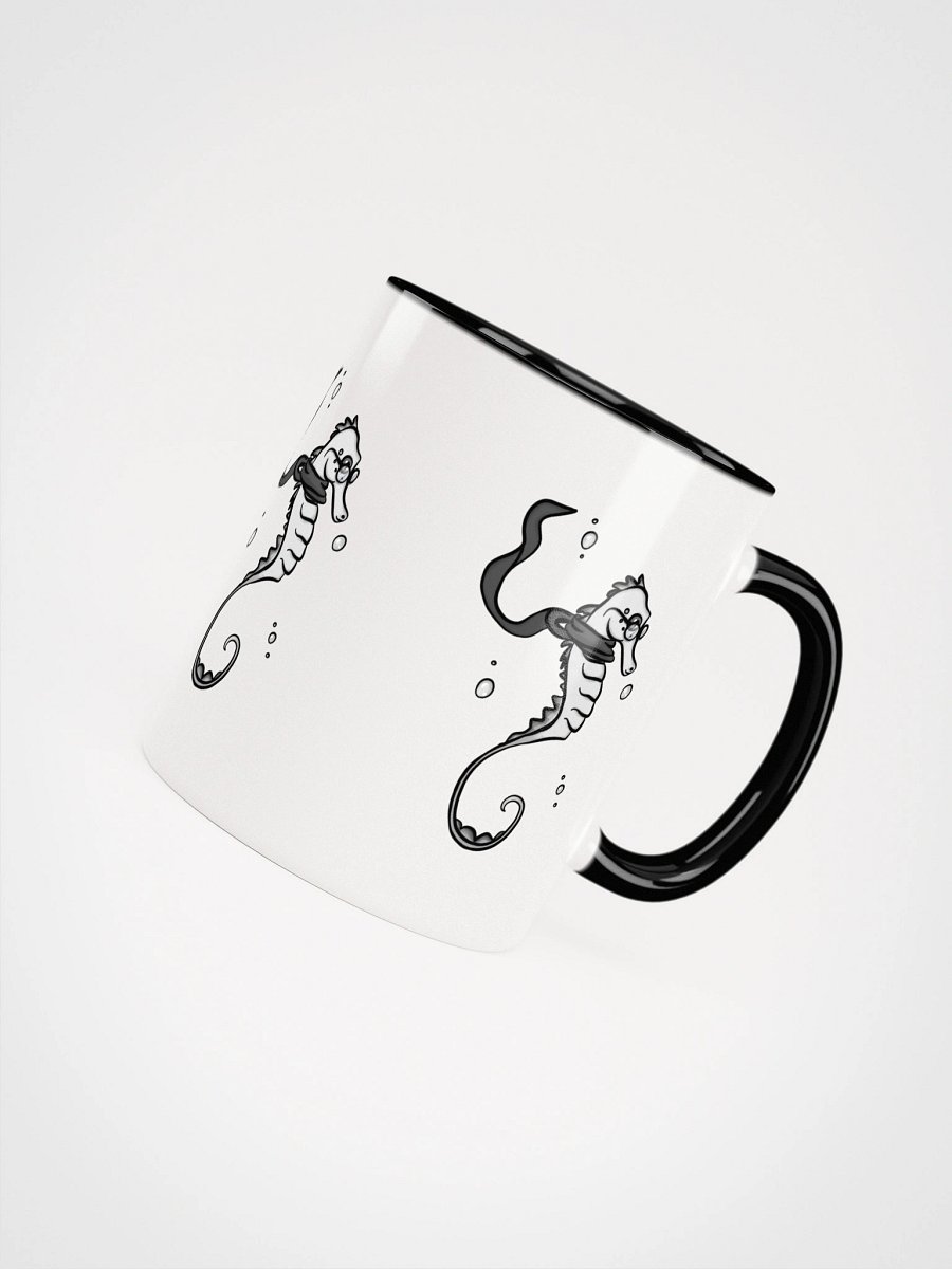 Whimsical Nerdy Seahorse Contrast Color Ceramic Mug product image (21)