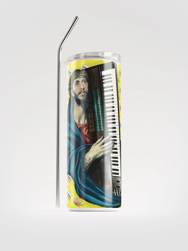 Christ Carrying the DX7 by Frank Fonik (Yamaha DX7), Stainless Steel Tumbler product image (1)