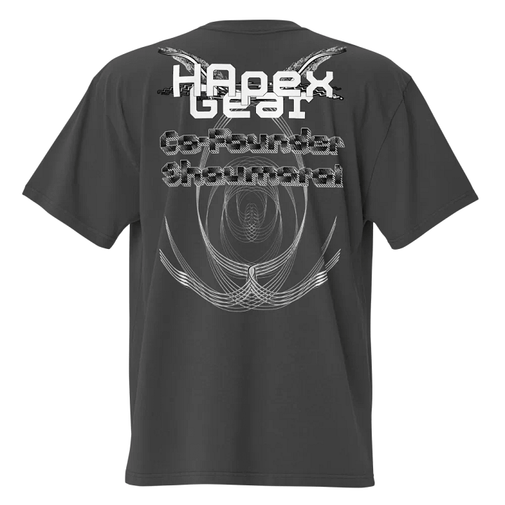 Premium Oversized Faded T-Shirt - Co Founder Shaumarai - White HApex Gear White Logo product image (1)