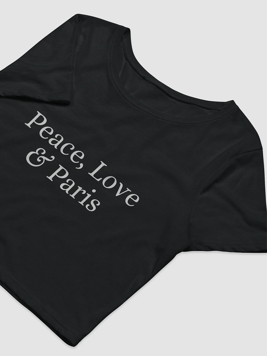 Peace, Love and Paris Muse Crop Tee | White Ink Design product image (9)