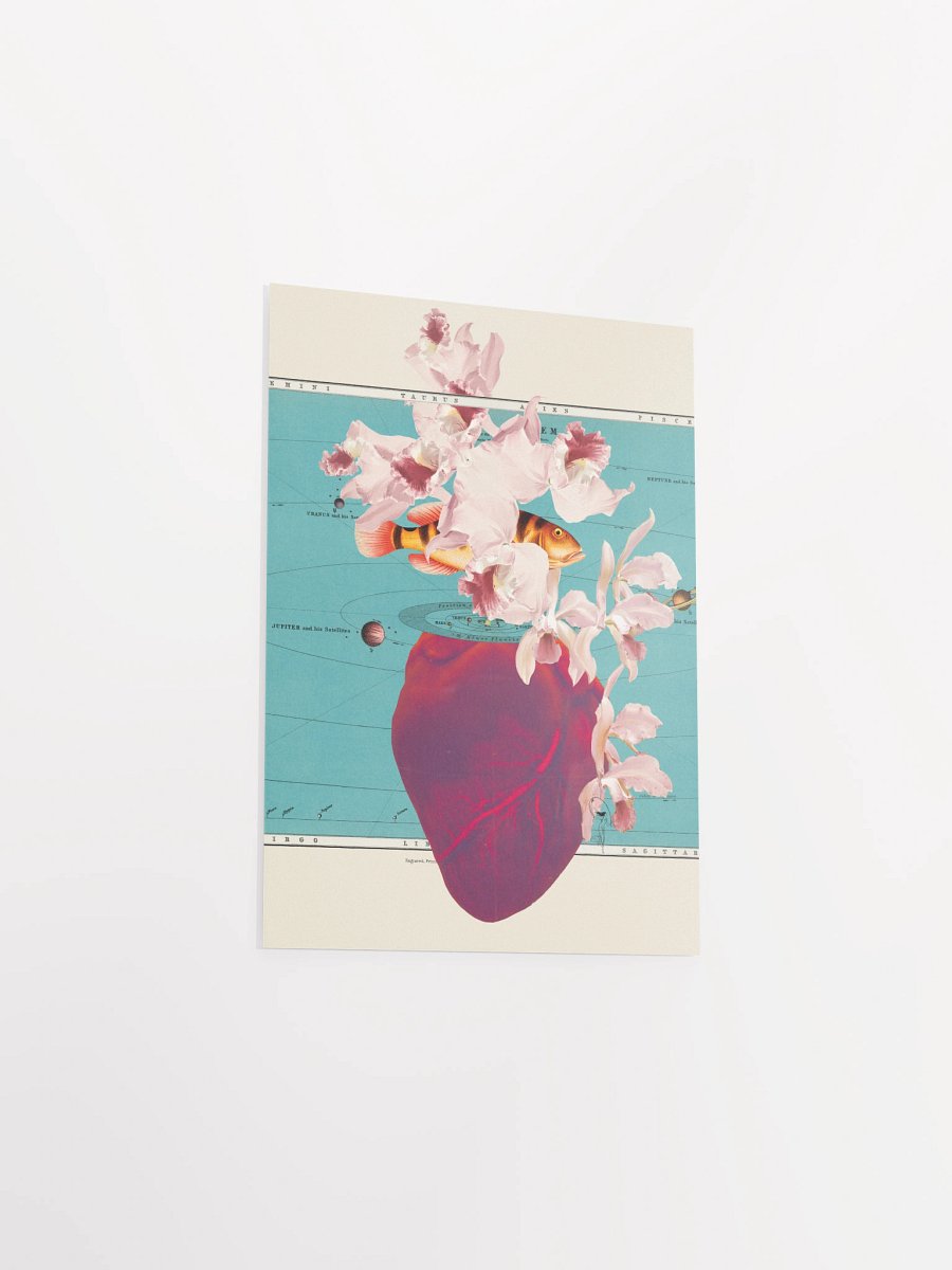 Dadaistic Flowering Heart with Cosmic Fish product image (7)