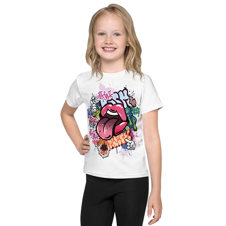 Kids Crew Neck T-Shirt Street Graffiti All-Over Print product image (1)