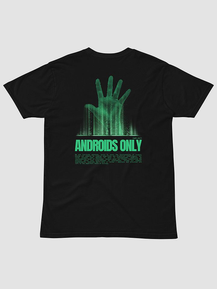 Androids Only T-shirt product image (1)