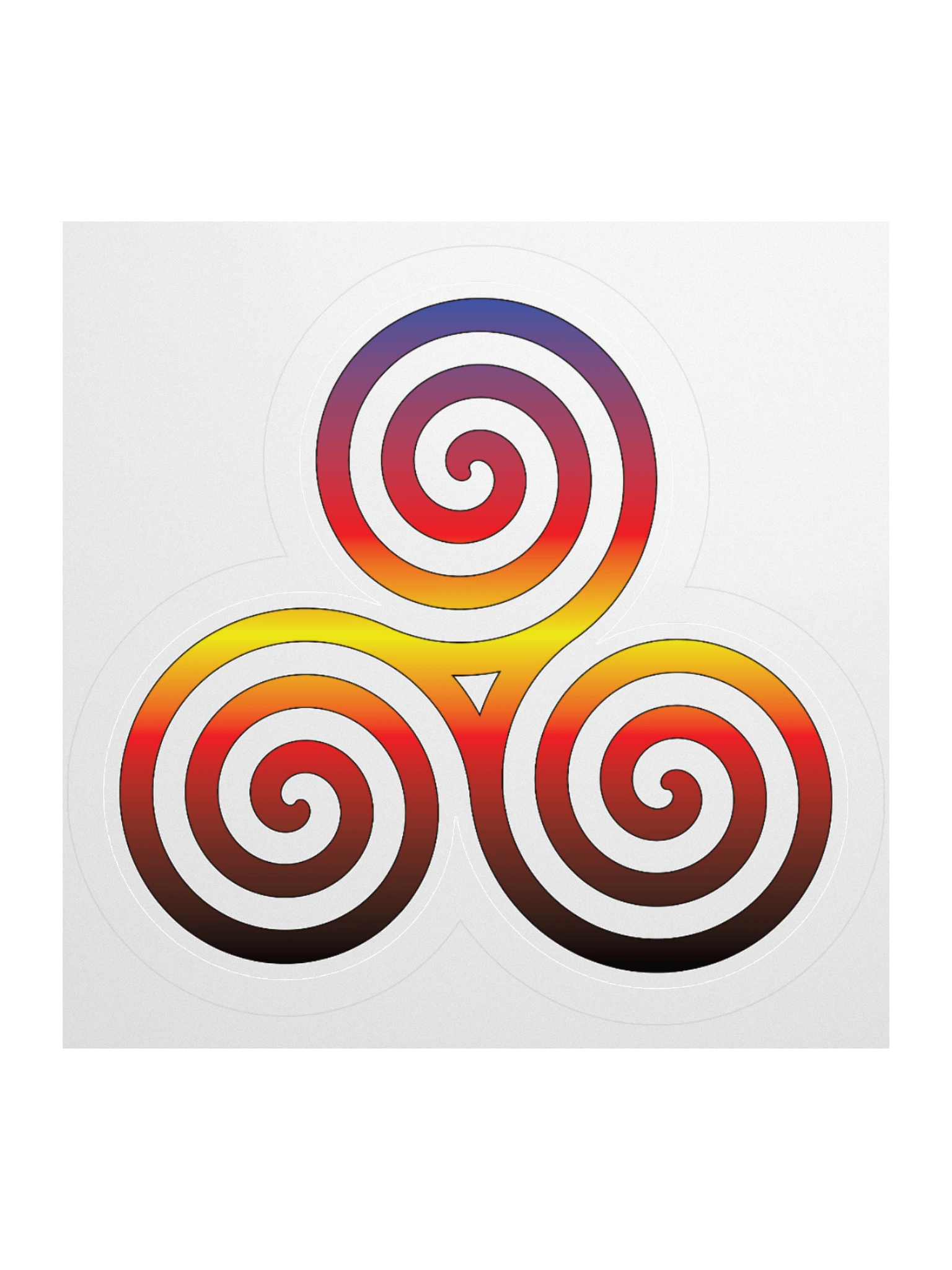 Polyamory Pride Gradient Celtic Triskelion Sticker product image (1)