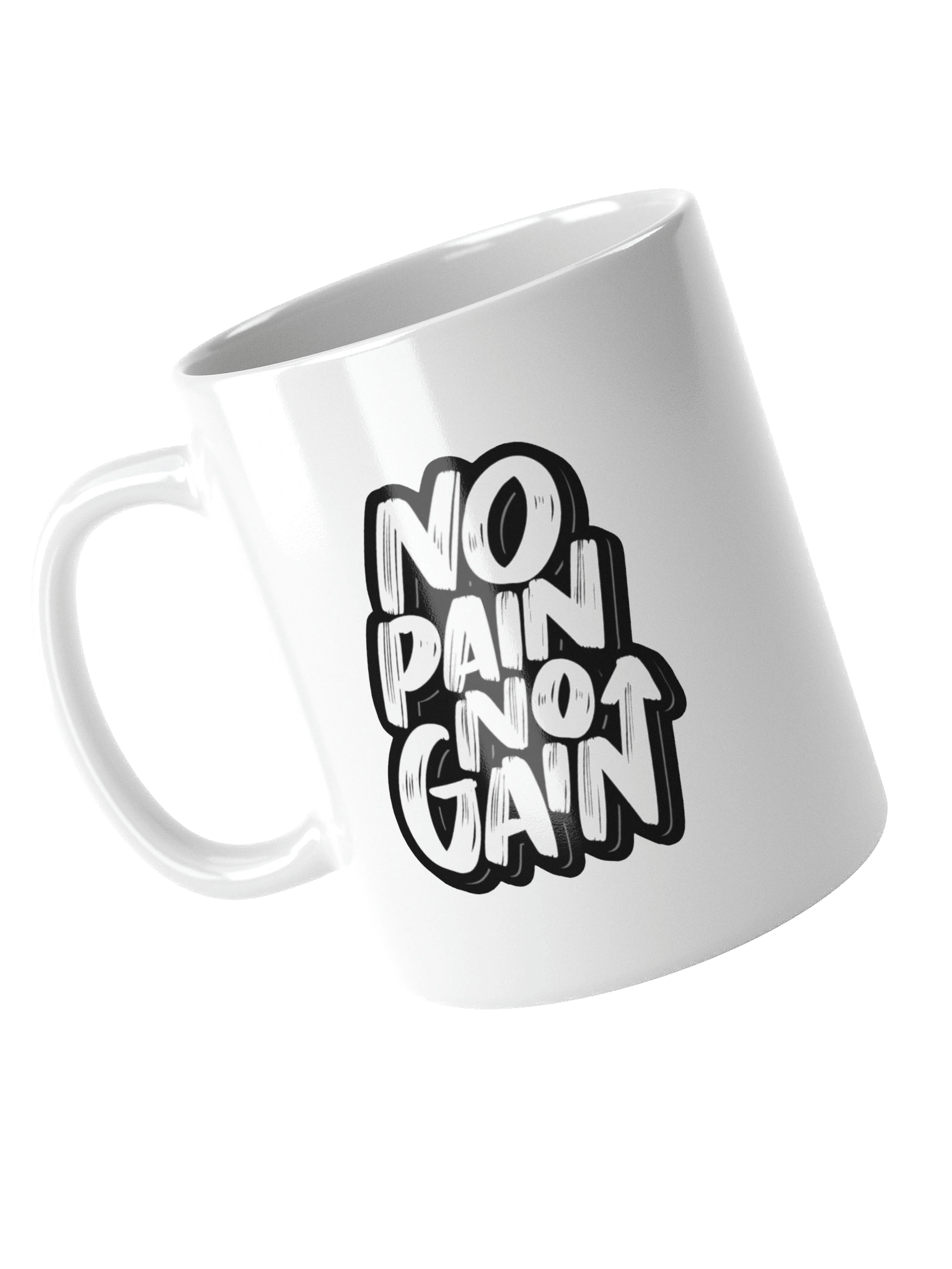 No Pain No Gain White Glossy Mug product image (4)