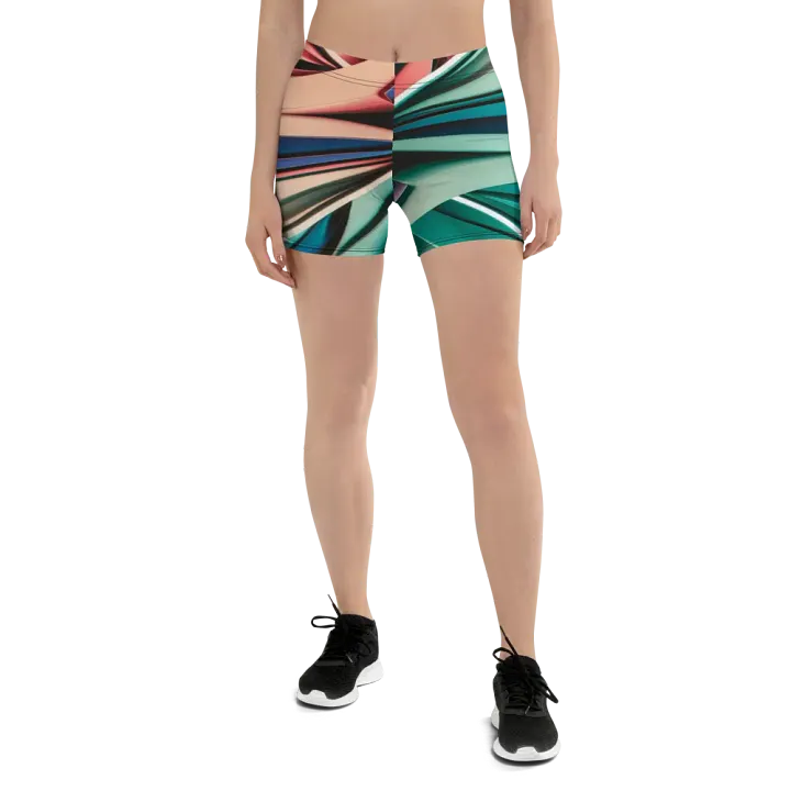 TDS Music Women's Bike Shorts with Abstract Geometric Print (XS-3XL) product image (1)