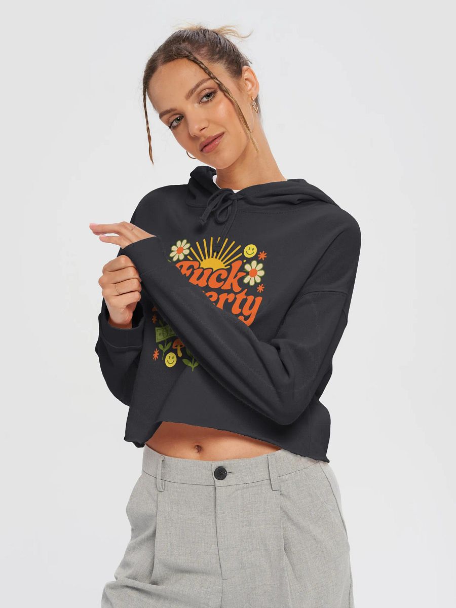 Fuck Poverty Crop Hoodie product image (11)