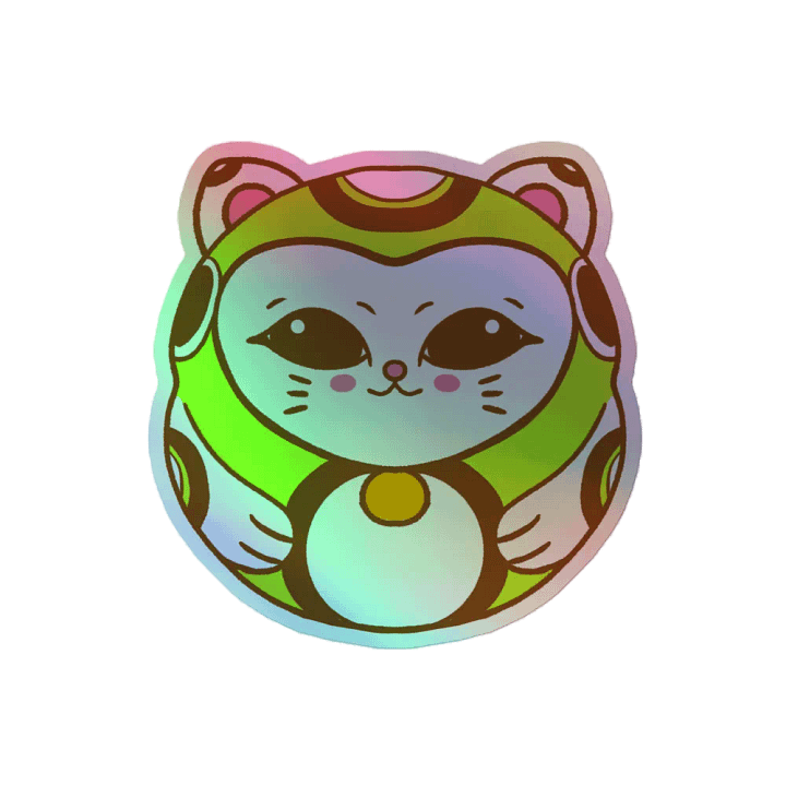 Daruma Charm - Green - Sticker product image (2)