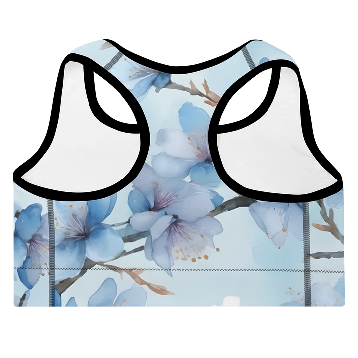 Tranquil Blue Blossoms Padded Sports Bra product image (2)