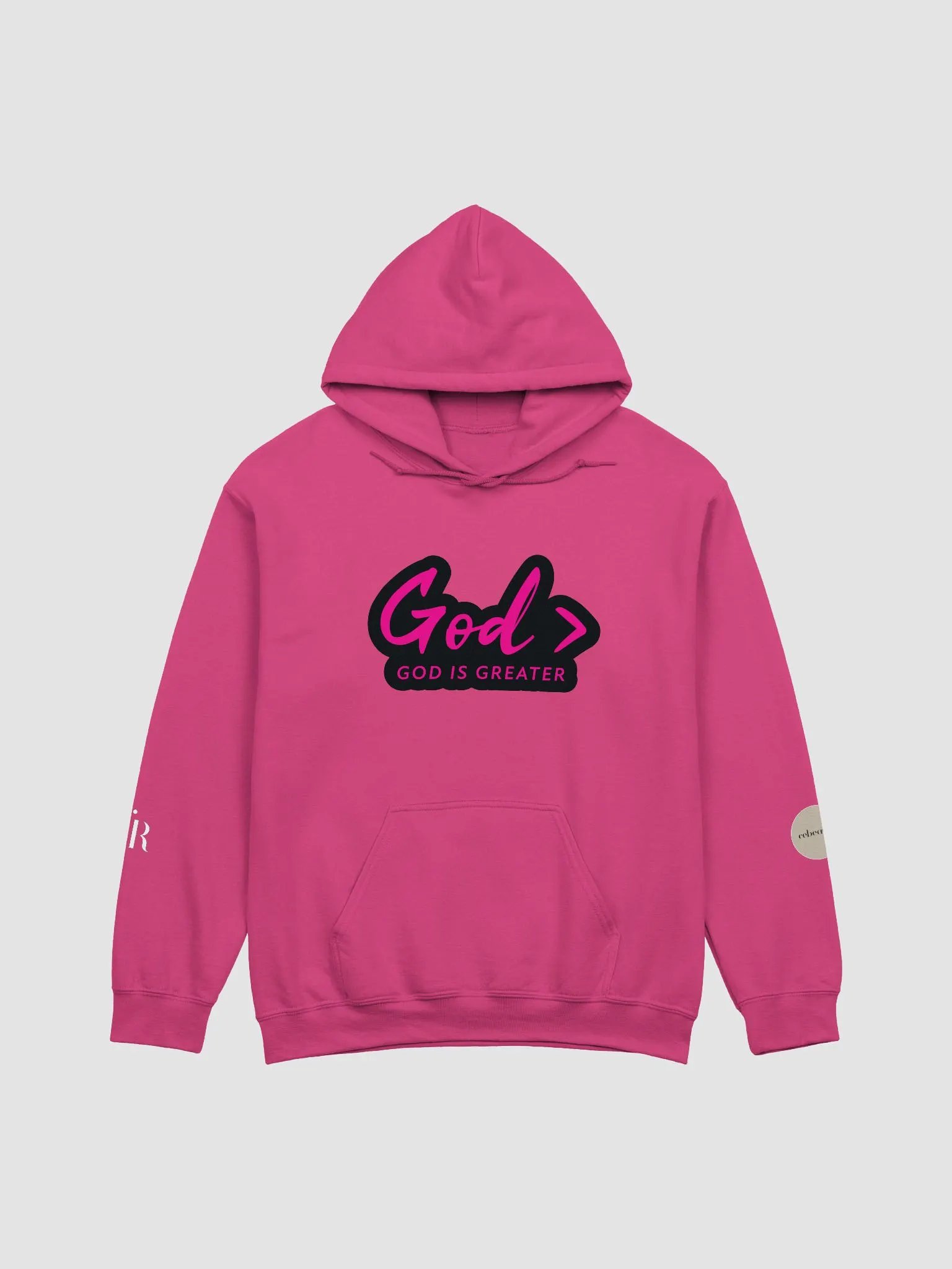 God > HOODIE (PINK TEXT) product image (1)