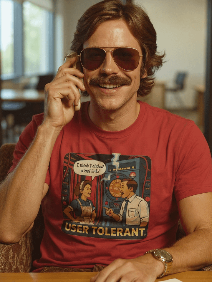 "User Tolerant" Funny IT & Tech Support T-Shirt | Retro "I Clicked a Bad Link" Geek Humor Tee product image (1)