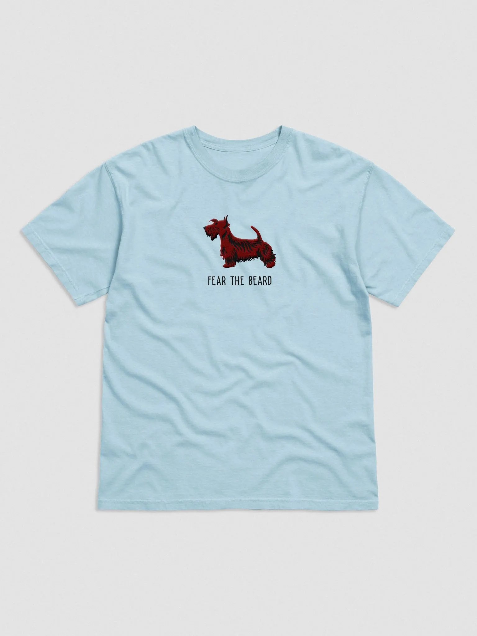 Fear the Beard T-Shirt(Embroidered) of a Scottish Terrier(Brown) product image (4)