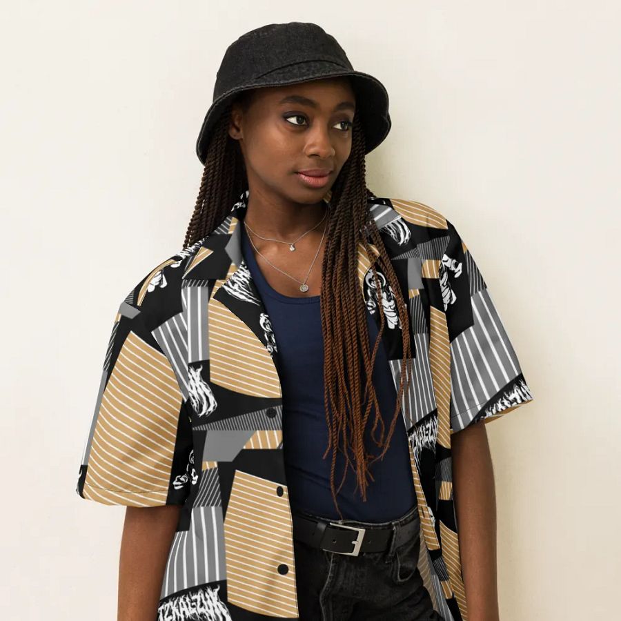 Zuk Patchwork Button Up (Beige) product image (6)