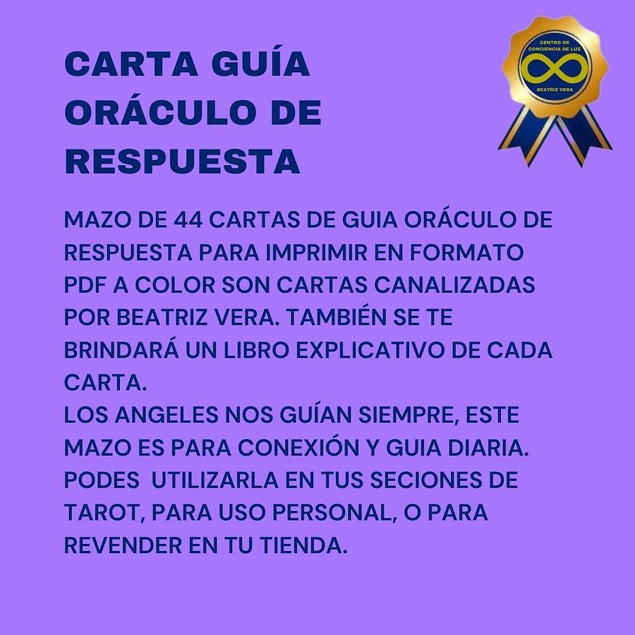 Cartas guía oráculo de respuestas + libro explicativo (para imprimir) product image (3)