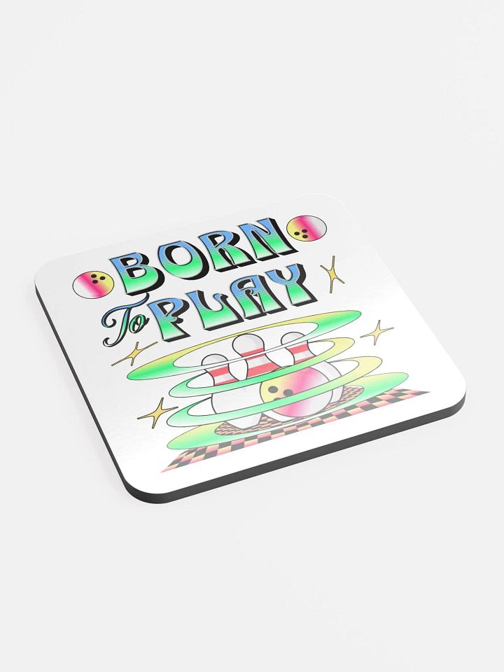 Born To Play Bowling Playful Pins Cork Coaster Set product image (2)