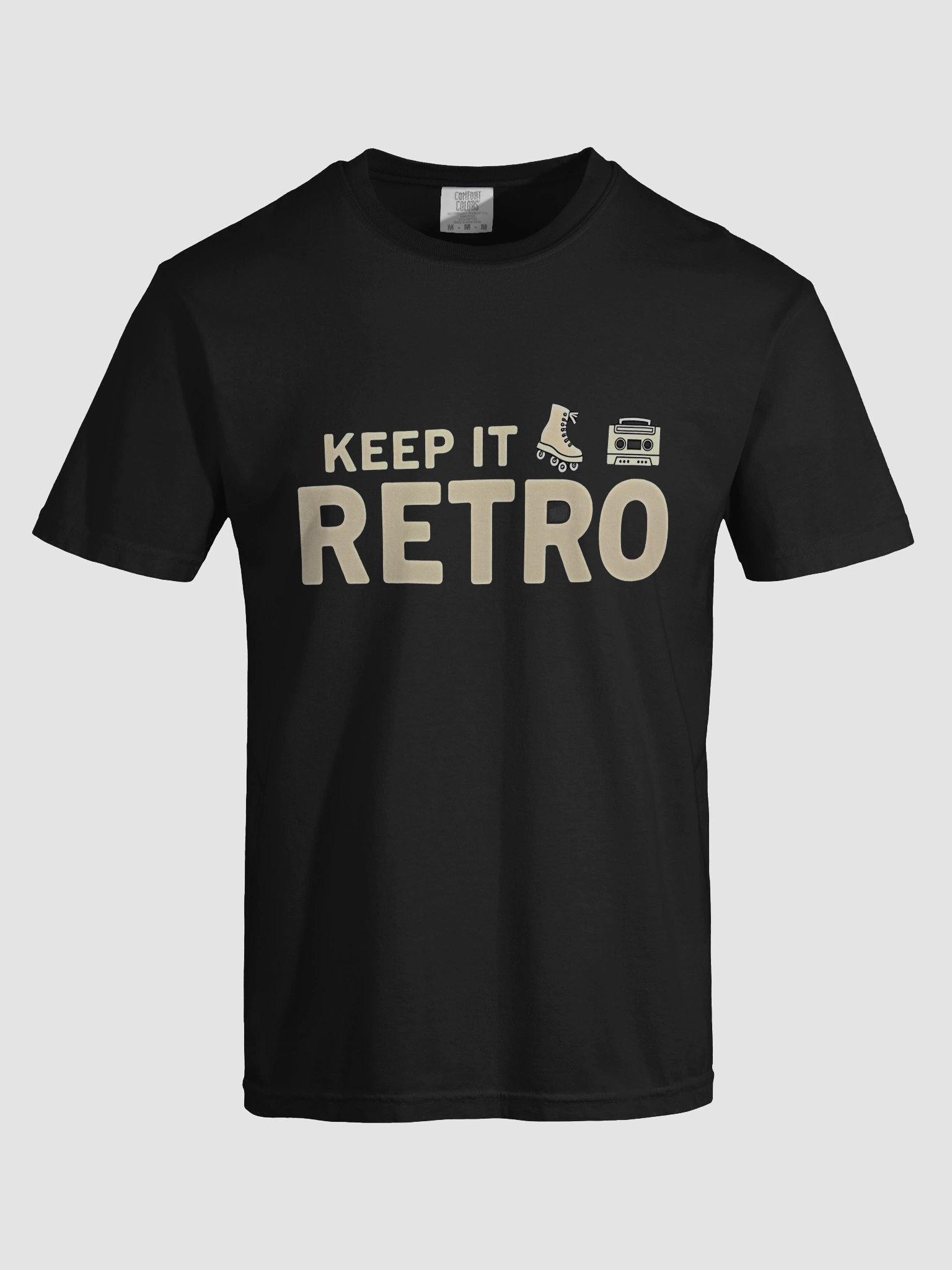 Retro Roller Skate & Boombox T-Shirt product image (5)