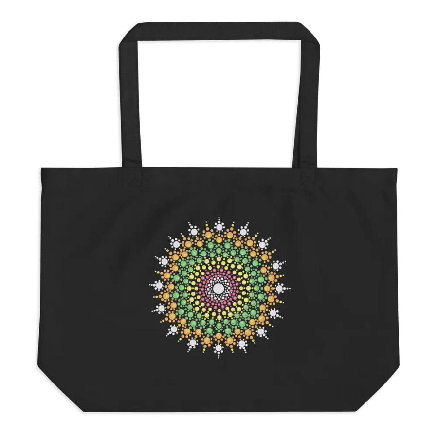 Pastel Dot Mandala Organic Cotton Tote Bag product image (5)