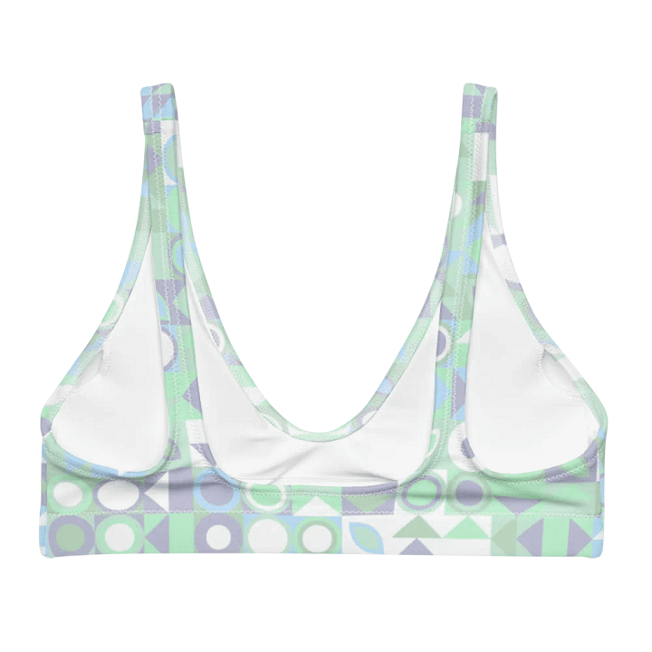 Colorful Vector Patterns Design Padded Bikini Top - v15 product image (2)