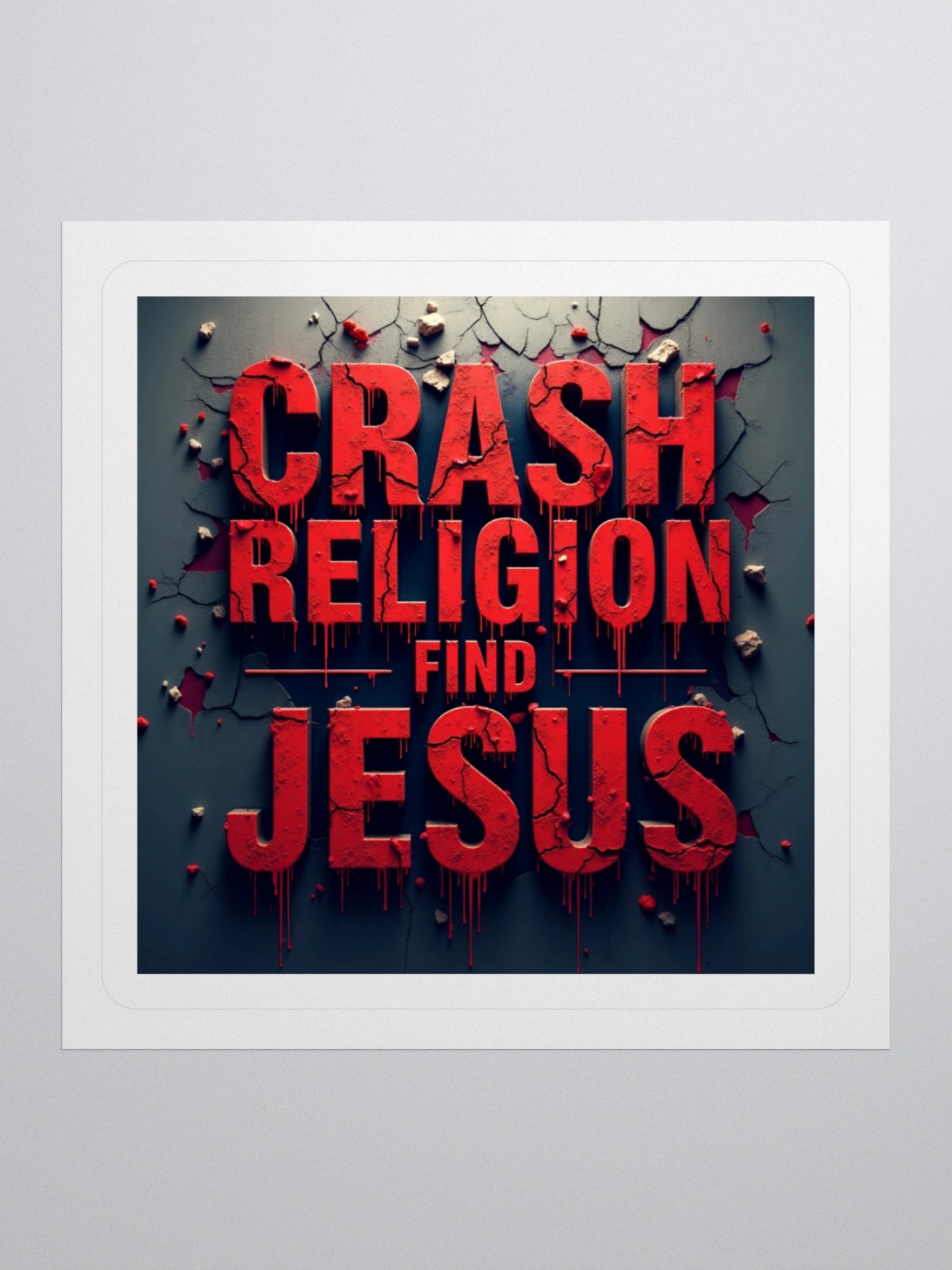 Crash Religion. Find Jesus. | Gritty Faith Sticker product image (3)