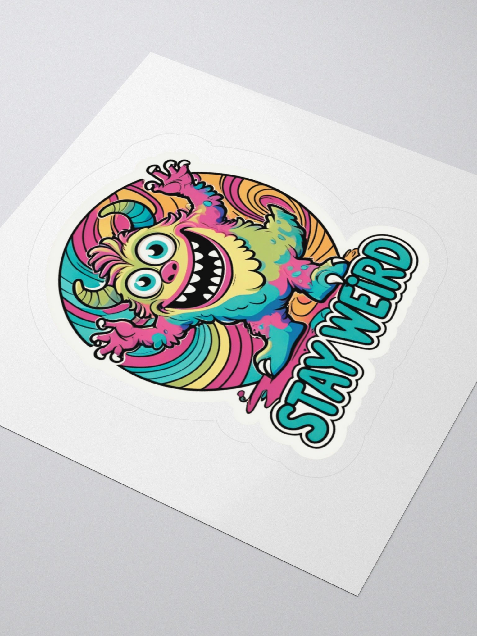 Colorful Monster 'Stay Weird' Sticker product image (3)