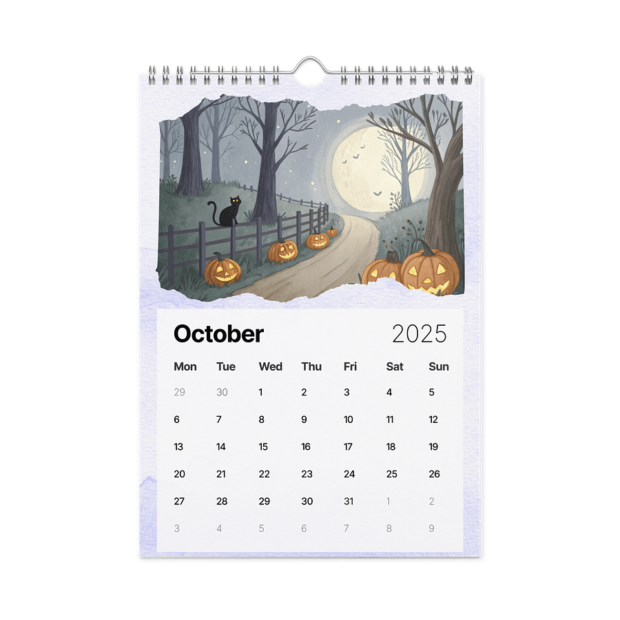 WATERCOLOR SEASONAL SCENES WALL CALENDAR 2026 product image (12)
