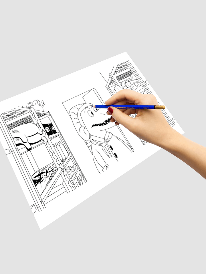We're Out Of Cheese - Colouring Page [Dani & Dean Do An Internet] product image (1)