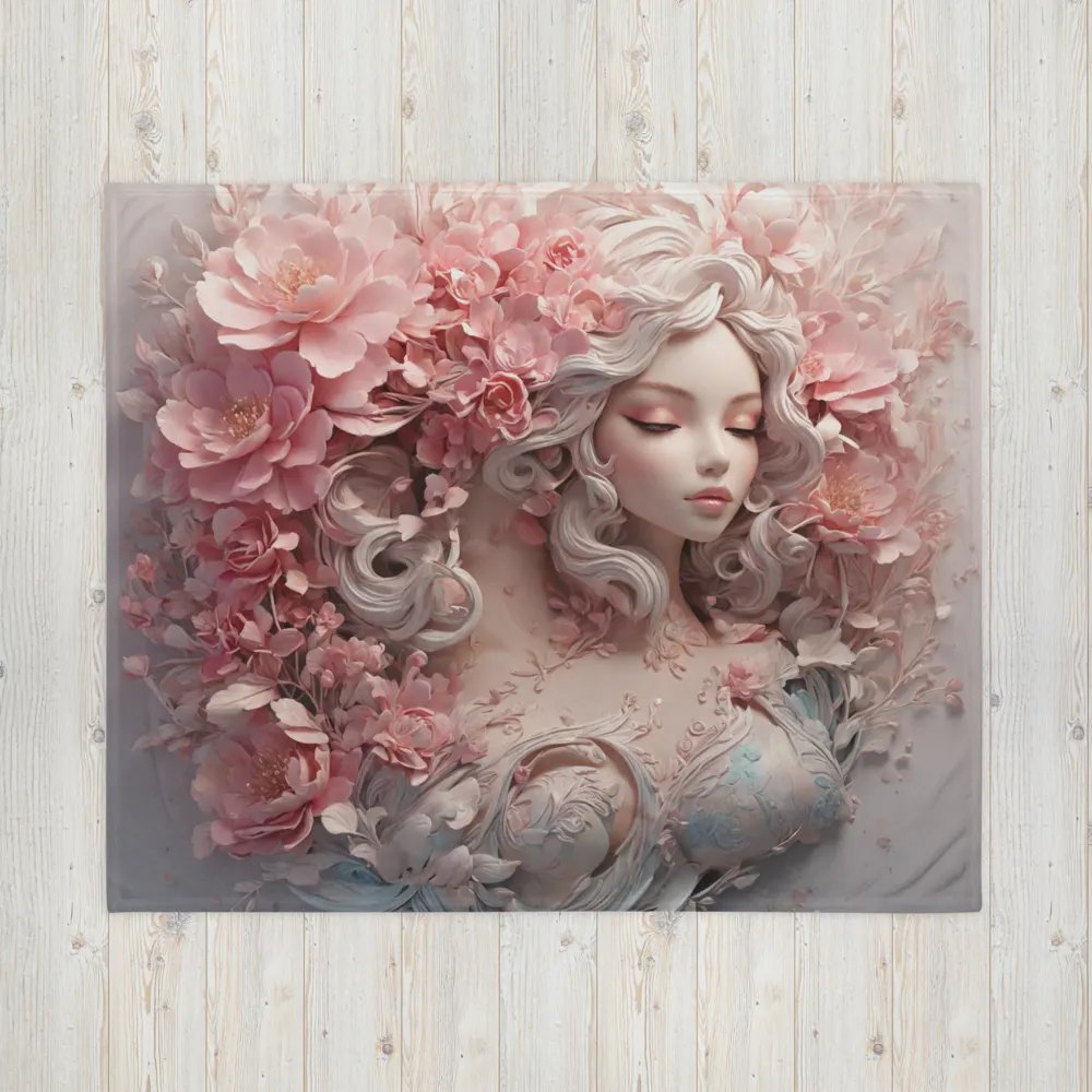The floral girl design throw blanket product image (16)