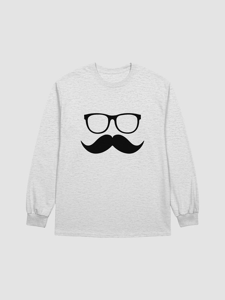Black Moofstache Long-Sleeve Tee product image (4)
