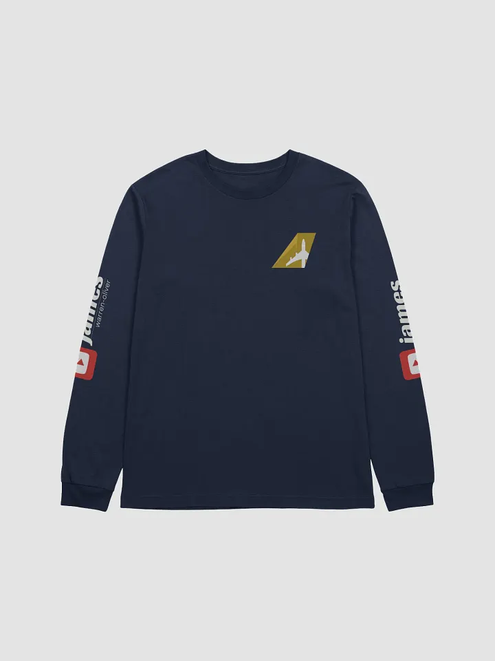 💤 First Class Pyjama Long Sleeve Top (Navy) - Two-Tone Gold Tailfin product image (1)