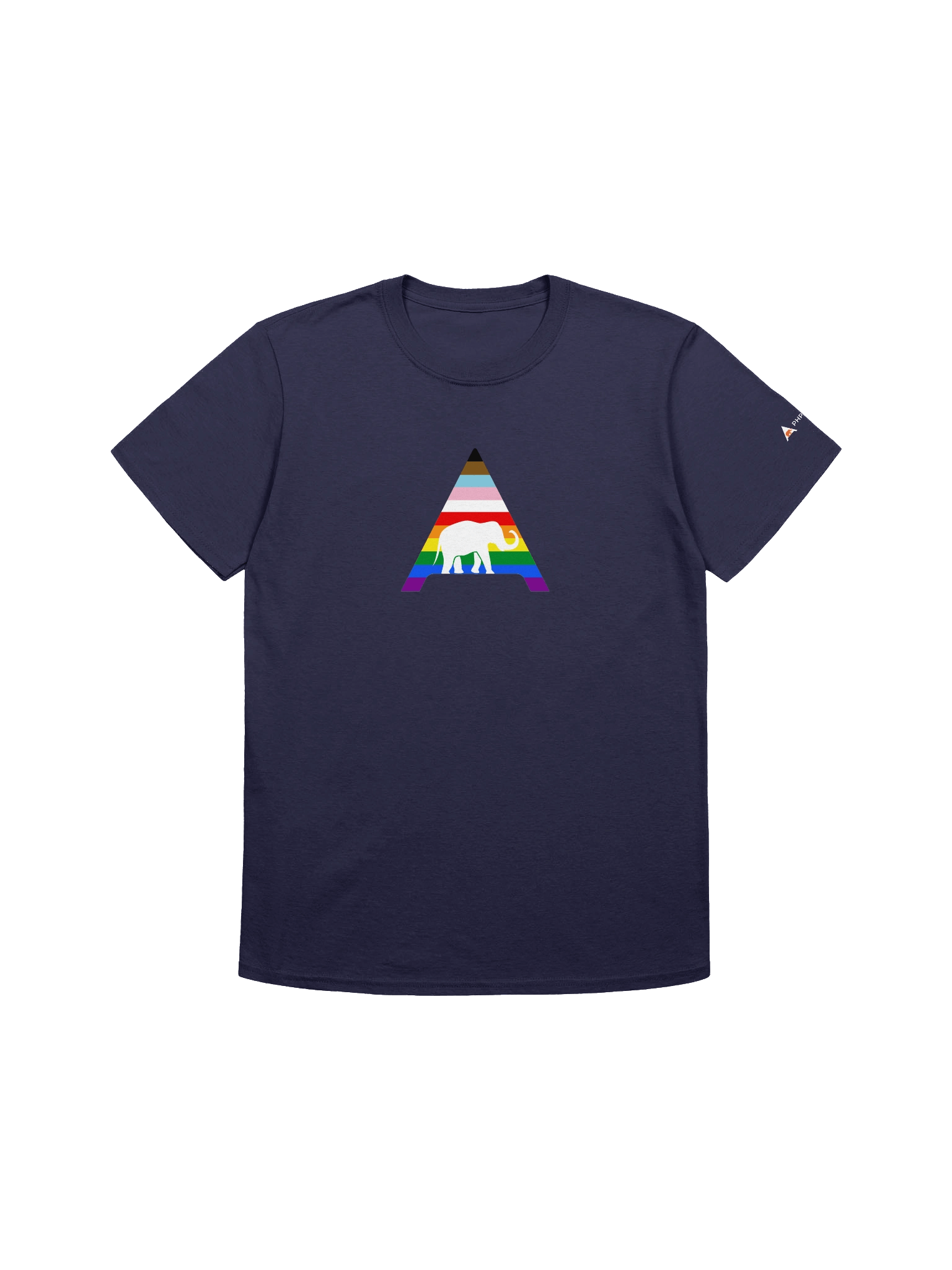 Rainbow ElePHPant Unisex T-Shirt (Dark mode) product image (4)
