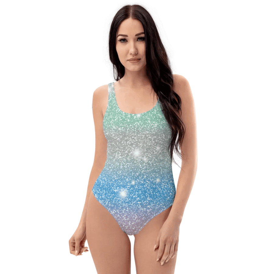 Glitter Unicorn Texture Design One Piece Swimsuit (10) product image (1)