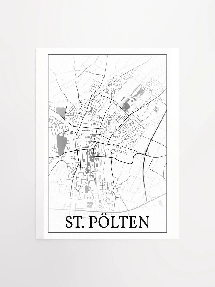 St. Pölten, Austria, city map print product image (1)