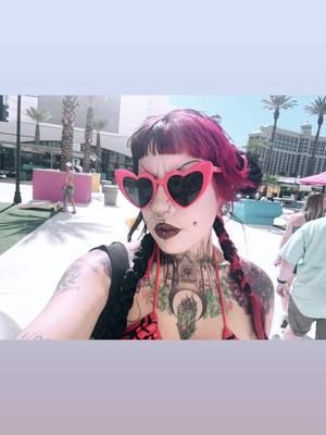 So ready to be back in Vegas this weekend 🖤✨ #vegas #fyp #goth #gothgirl #gothsummer #redandblack #deadwitxh #draft #alt #hair #hairstyle #braids #spacebuns 