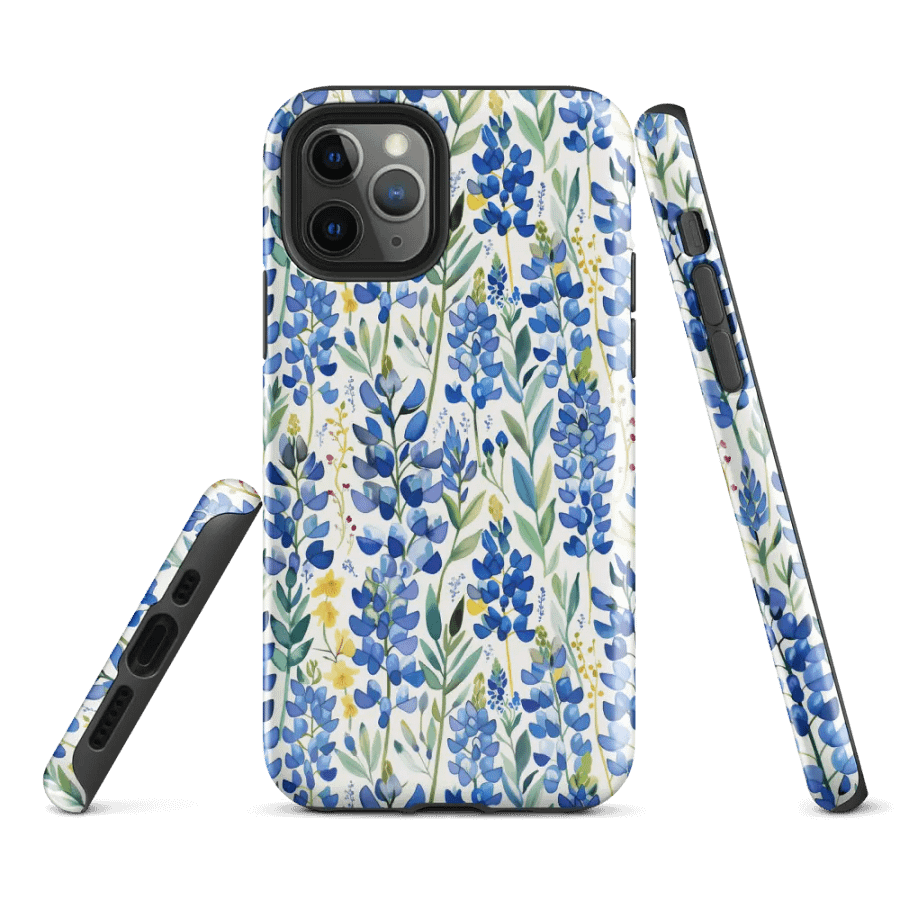 Bluebonnets, Blue Wild Flowers - Tough Phone Case product image (1)