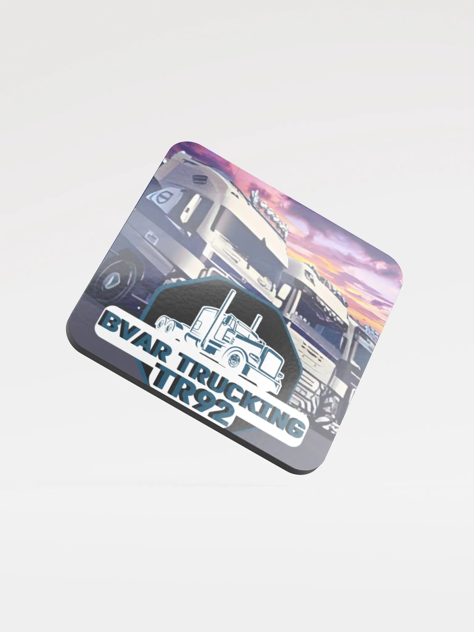 Trucking Sunset Cork Coaster product image (1)