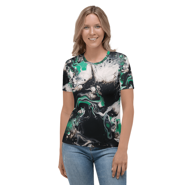 Green Waves - Dreamy Doodles All-Over Print Tee product image (2)
