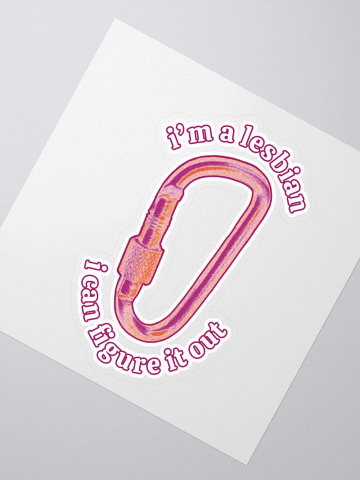 Lesbian Carabiner Pride Sticker product image (2)